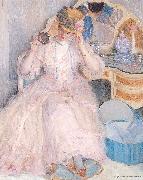 Frieseke, Frederick Carl Lady Trying On a Hat oil